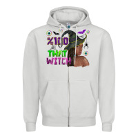 Dove Grey 100 that witch Zipper Hoodie - NancyCooperArtShop