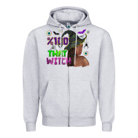 Heather Grey 100 that witch Zipper Hoodie - NancyCooperArtShop