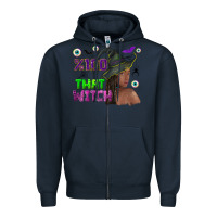 Navy 100 that witch Zipper Hoodie - NancyCooperArtShop