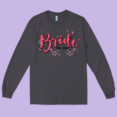Bride Long Sleeve Tee Designed By Maliassmallbusiness