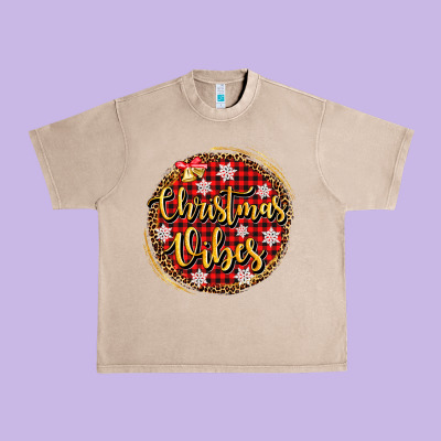 Christmas Vibes Urban Heavy Tee Designed By Adodesignshop