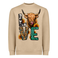 Love Long Haired Cow Heavyweight Sweatshirt | Teevron