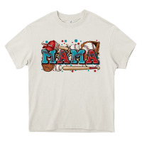Cream mama baseball Heavy Core Tee - Zillion Design Studio