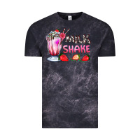 Cloud Black milkshake with strawberry Vintage Tee - AdoDesignShop