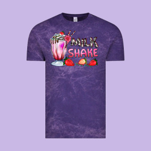 Milkshake With Strawberry Vintage Tee Designed By Adodesignshop