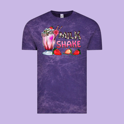 Milkshake With Strawberry Vintage Tee Designed By Adodesignshop