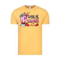 Vintage Mustard milkshake with strawberry Vintage Tee - AdoDesignShop