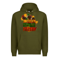 Army Green juneteenth celebrate freedom Premium Hoodie - NancyCooperArtShop
