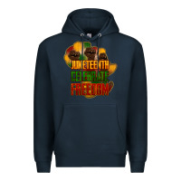 Navy juneteenth celebrate freedom Premium Hoodie - NancyCooperArtShop