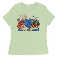 Matcha peace love america billie wilder Ladies Tee - texasbilliewilder