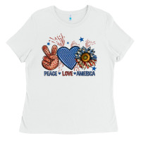 Peace Love America Billie Wilder Ladies Tee | Teevron