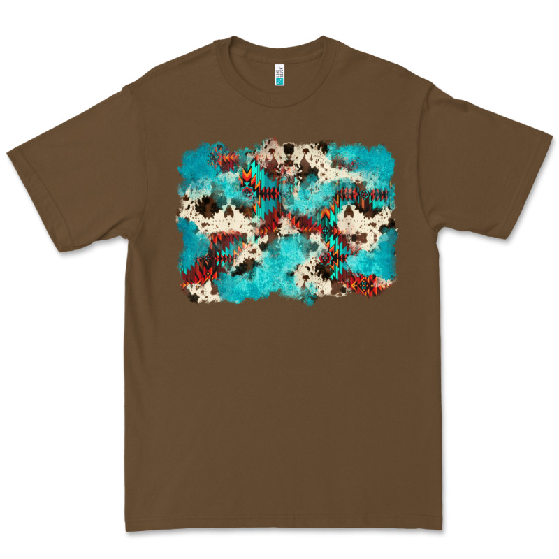 Aztec Cowhide Background Premium Tee by Zillion Design Studio | Teevron