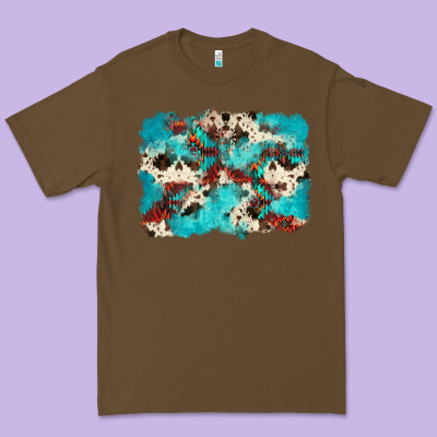 Aztec Cowhide Background Premium Tee Designed By Zillion Design Studio