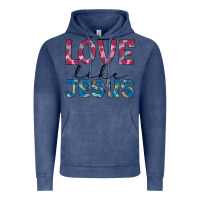 Vintage Denim love like jesus Vintage Hoodie - JahusDesignShop