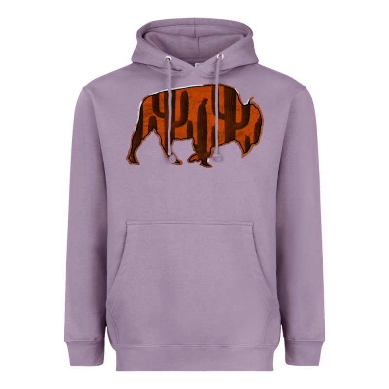 Red Cactus Bison Silhouette Heavyweight Hoodie by Bettercallsaul | Teevron