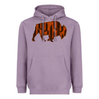 Lavender Red Cactus Bison Silhouette Heavyweight Hoodie - Bettercallsaul