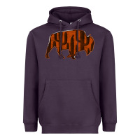 Plum Red Cactus Bison Silhouette Heavyweight Hoodie - Bettercallsaul