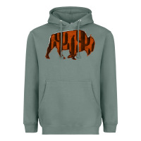 Sage Red Cactus Bison Silhouette Heavyweight Hoodie - Bettercallsaul