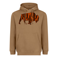 Toasted Coconut Red Cactus Bison Silhouette Heavyweight Hoodie - Bettercallsaul