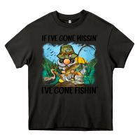 Asphalt if i've gone missin' i've gone fishin' Heavy Core Tee - BarkalooDesign