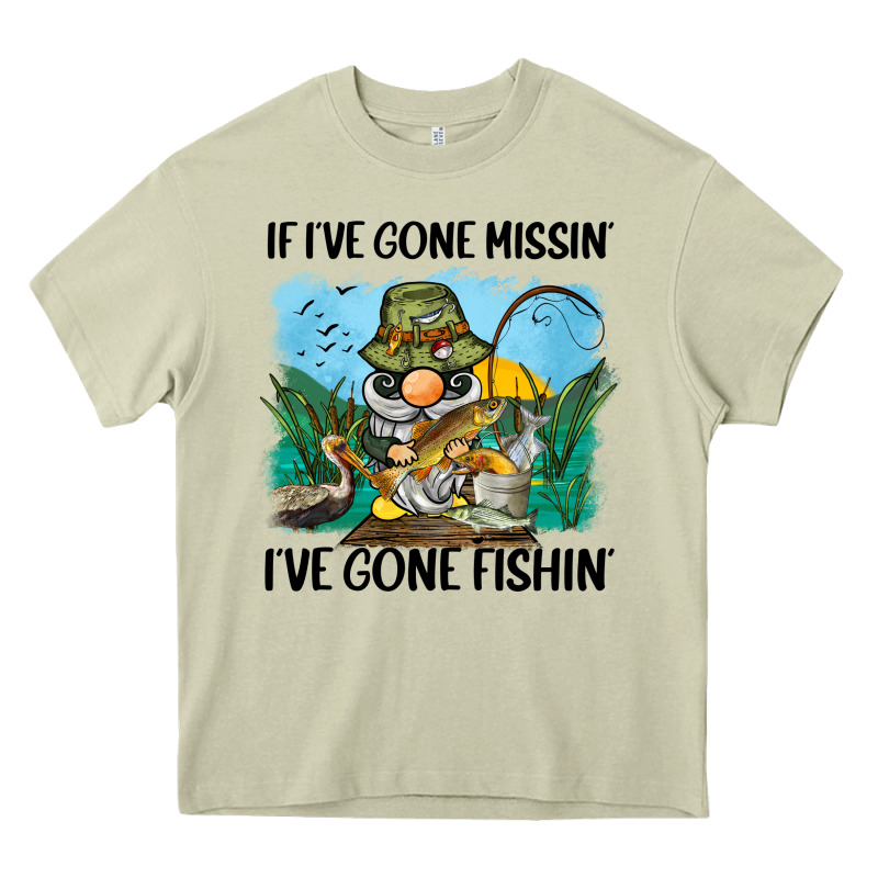If I've Gone Missin' I've Gone Fishin' Heavy Core Tee by BarkalooDesign | Teevron