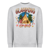 Heather Grey glamping crew Heavyweight Sweatshirt - NancyCooperArtShop