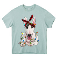 Arona bull terrier with christmas lights Heavy Core Tee - RanaPortraitStore