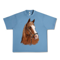 Pebble Blue horse portrait Urban Heavy Tee - Artiststas