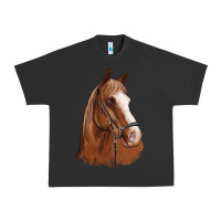 Pigment Black horse portrait Urban Heavy Tee - Artiststas