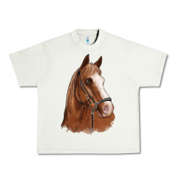 Pistachio horse portrait Urban Heavy Tee - Artiststas