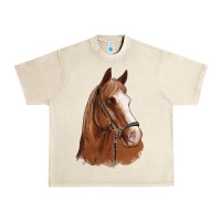 Sandshell horse portrait Urban Heavy Tee - Artiststas