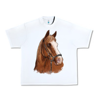 White horse portrait Urban Heavy Tee - Artiststas