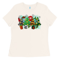 Bone christmas trees with soccer Ladies Tee - Zillion Design Studio
