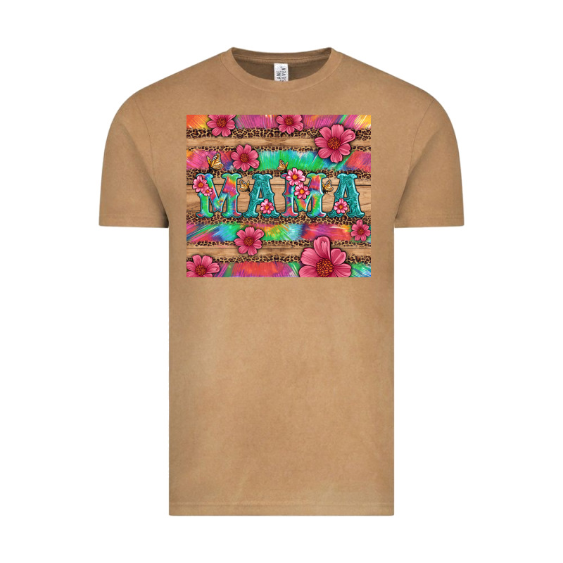Mama With Tie Dye And Flowers Vintage Tee by Artiststas | Teevron