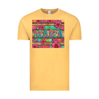 Vintage Mustard mama with tie dye and flowers Vintage Tee - Artiststas