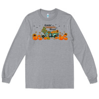 Heather Grey grateful thankful blessed Long Sleeve Tee - JahusDesignShop