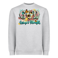 God Is My Refugee And Strength Heavyweight Sweatshirt | Teevron