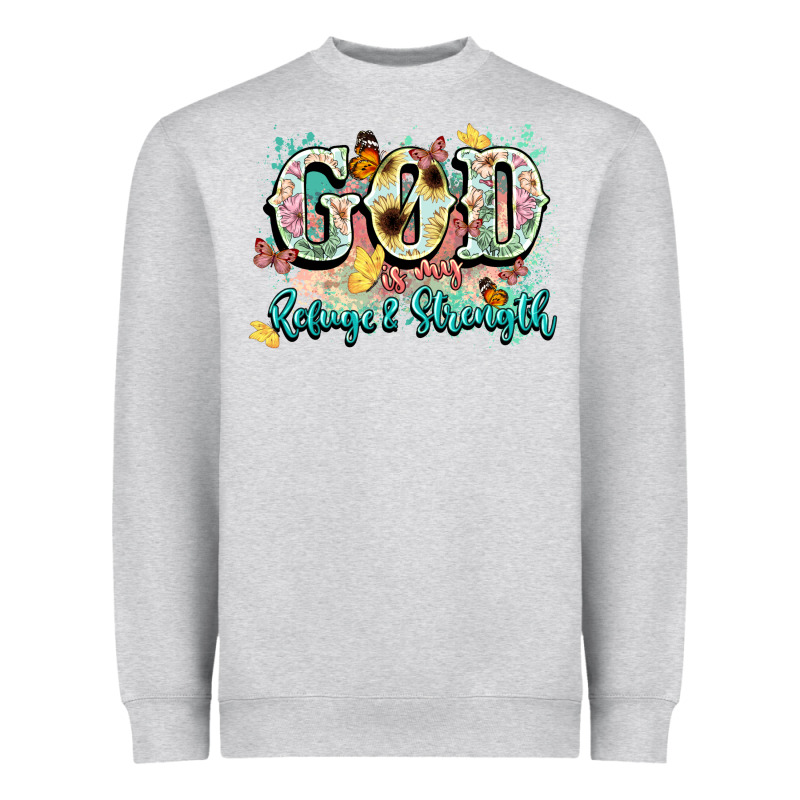 God Is My Refugee And Strength Heavyweight Sweatshirt by NancyCooperArtShop | Teevron
