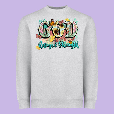 God Is My Refugee And Strength Heavyweight Sweatshirt Designed By Nancycooperartshop