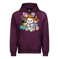 Mauve Wine Easter Day Camper  Happy Easter Day Urban Hoodie - CowGirlArtShop