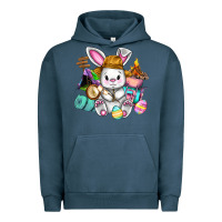 Pigment Midnight Navy Easter Day Camper  Happy Easter Day Urban Hoodie - CowGirlArtShop