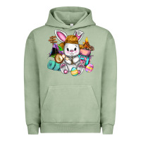 Pigment Oil Green Easter Day Camper  Happy Easter Day Urban Hoodie - CowGirlArtShop