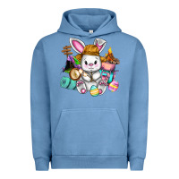 Pigment Pebble Blue Easter Day Camper  Happy Easter Day Urban Hoodie - CowGirlArtShop