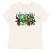 Bone christmas trees with volleyball Ladies Tee - Zillion Design Studio