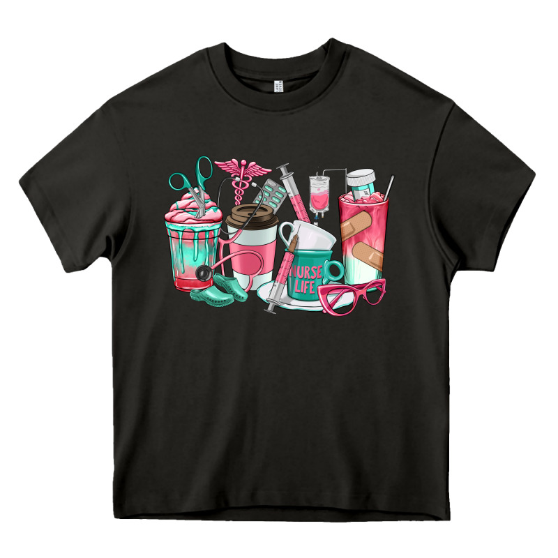 Nurse Coffee Cups Heavy Core Tee by texasbilliewilder | Teevron