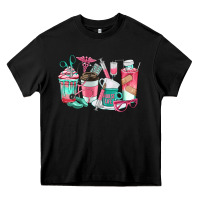 Black nurse coffee cups Heavy Core Tee - texasbilliewilder