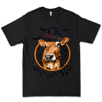 Black Halloween Cow Moo I Mean Boo Premium Tee - texasbilliewilder