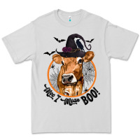 Dove Grey Halloween Cow Moo I Mean Boo Premium Tee - texasbilliewilder