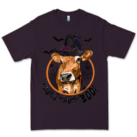 Plum Halloween Cow Moo I Mean Boo Premium Tee - texasbilliewilder