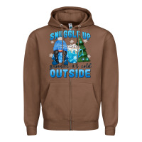 Chestnut snuggle up gnomies it's cold outside Zipper Hoodie - MaliasSmallBusiness